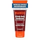 Mando Whole Body Deodorant - Men's Aluminum-Free Invisible Cream Deodorant - Bourbon Leather - 2.2oz - Pack Of 01