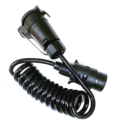JVJ Anhänger 7 auf 7 Polig Verlängerung Kabel Spiralkabel Anhängerkabel Adapter 2.0 Meter Spiralkabel Auto Anhänger… – Bild 6
