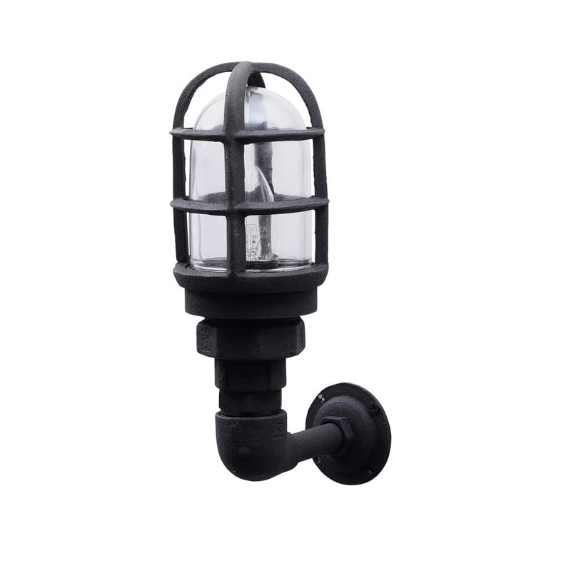 Image of ELIANTE Metal Outdoor Wall Light Black for Living Room, Bedroom, Dining Room, Kitchen | 3 Years Warranty | Free - LED LAMP