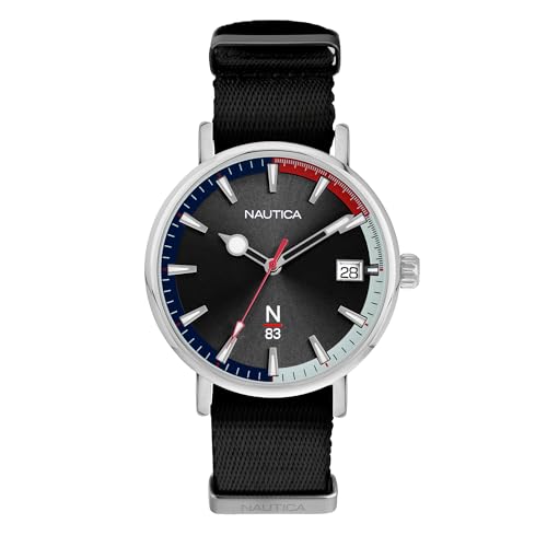 Image of Nautica Round 42mm Black Dial Analog Men Watch - NAPMYF303