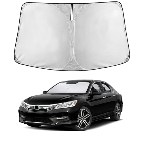 EcoNour Windshield Sunshade Compatible for Honda Accord 2013-2015 2016 2017 Sun Visor for Front Windshield & Window Sun Shade Cover UV Heat Blocker & Protector Car Accessories