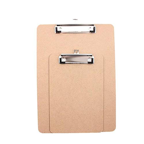 Zwischenablage für Bürobedarf 6pcs verdickte Holz Clip-Board Kunststoff A4 Ablagen for Protokoll-Papier-Dateien Halten Haltbarer Clip mit niedrigem Profil