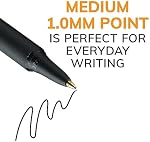 BIC Soft Feel Blue Retractable Ballpoint Pens, Medium Point (1.0 mm), 12-Count Pack, Blue Pens With Soft-Touch Comfort Grip