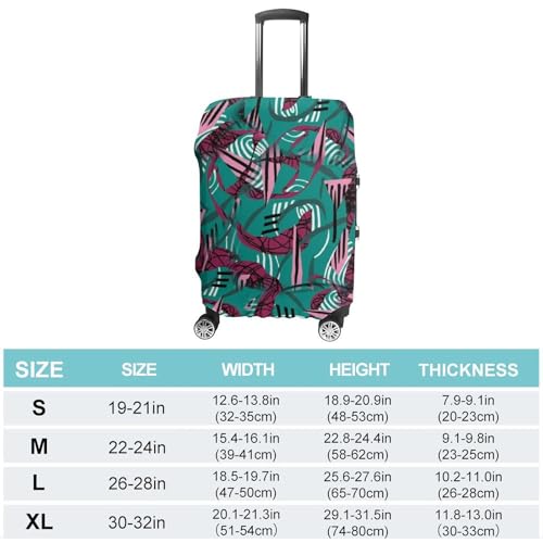 Tear-Resistant Luggage Protector Cover Breathable Anti-Dust Suitcase Guard Eco-Friendly Shockproof Design for Long-Haul Travel & Business Trips Enhanced Luggage Protection Energetic Swirls2