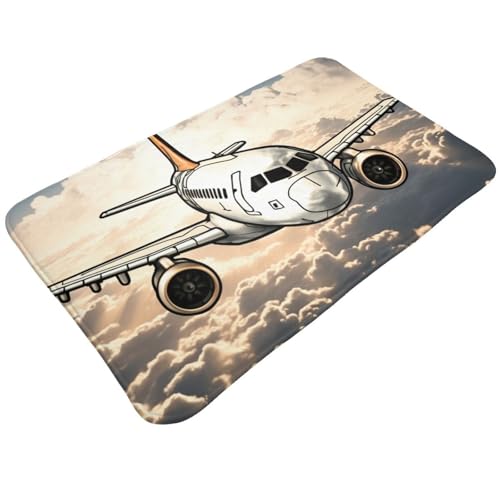 Tapis de bain en flanelle et paillasson extérieur facile à nettoyer - 5