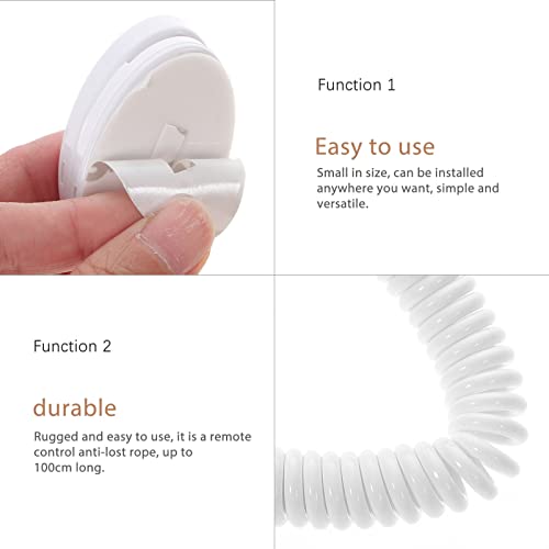 Mikikit Remote Control Tether Retractable Wall Mounted Holder with Security Cable Leash for Tv Remote Control Anti-Loss in Home Hotel School Restaurant - Image 2