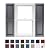 Polaris Homeside Raised Panel Vinyl Shutters (1 Pair) 14-1/2in. x 55in. - 410 Gray