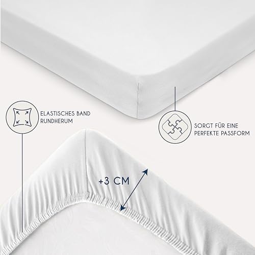 Dreamzie - Spannbettlaken - 180x200cm - 100% Baumwolle Jersey – Ansicht 4