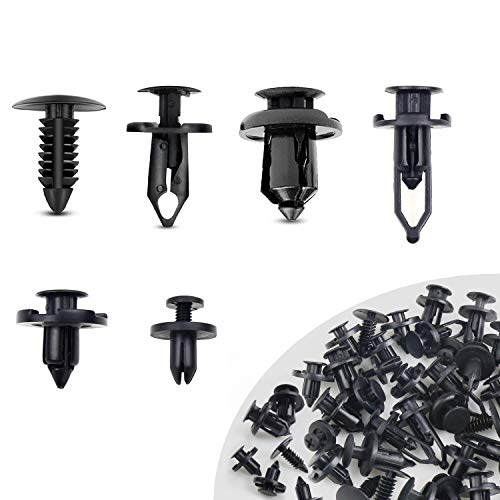 Cikuso Pinces Universelles en Nylon, 200 Pieces Pousser Le Pare-Chocs Fixation Rivet Pinces avec 6 Taille La Retenue Automatique De Corps Pinces. Remplacement De Voiture pour Gm