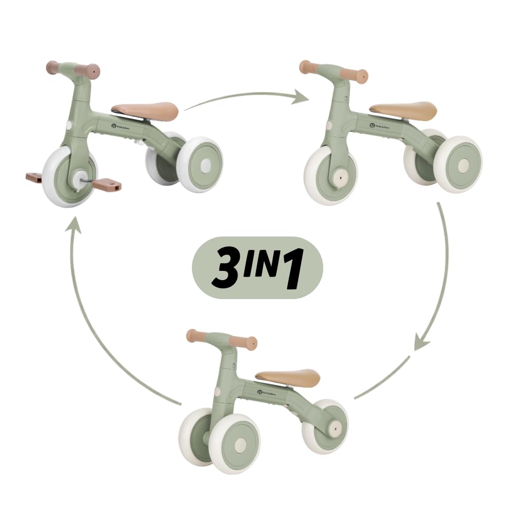 Petite&Mars Bingo dziecięcy rower biegowy 3 w 1 od 1 roku życia – z pedałami, ultralekki (2,3 kg), regulowany, wspomaga równowagę i motorykę, pierwszy rower dla dzieci w wieku 12-36 miesięcy, do 25 kg