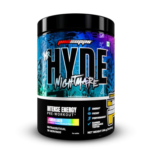 Image of ProSupps Hyde Nightmare Jawbreaker Pre Workout Powder, 30 Servings | 6000 mg Citrulline, 3200 mg Beta-Alanine, Nootropics, Electrolytes, FSSAI Compliant, Banned-Substance Screened