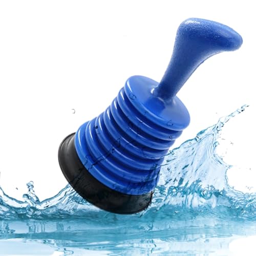 1 desatascador de fregadero, desatascador de inodoro, potente émbolo industrial, herramienta de desbloqueo de drenaje resistente para cocinas, baños, tuberías de residuos y duchas