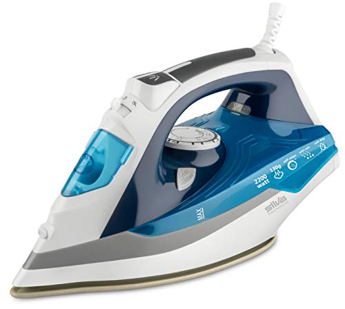 Silva-Homeline DB 2200 - Plancha de vapor (acero, 360 milliters), color blanco y azul