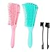 Cepillo Desenredante,Cepillo Desenredante para Cabello,Cepillo Antiestático Masaje,Detangling Brush,Peine Para Desenredar cabello, Cepillo para Cabello Rizado Húmedo/Seco/Largo y Grueso (Negro + Rosa)