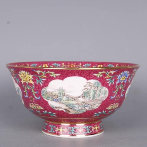 XIALON Qing Qianlong - Cuenco de porcelana antigua (15,5 cm, 15,5 cm)