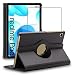 Produktbild ebestStar - kompatibel mit Realme Pad 10.4 Hülle (2021) Rotierende Schutzhülle Etui Ständer, Rotating Case Cover, Schwarz + Panzerglas Schutzfolie