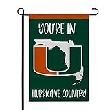 FANMATS 34987 Miami Hurricanes State Shape Garden Flag 12'x18'