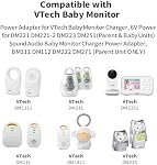 Tonton 6V DC Power Supply Adapter Charger for Omron Arm Blood Pressure Monitor 5, 7, 10 Series, VTech Sound Digital Audio Baby Monitor DM111(Parent Unit ONLY) DM221 DM221-2 (Parent & Baby Units) 6.6ft
