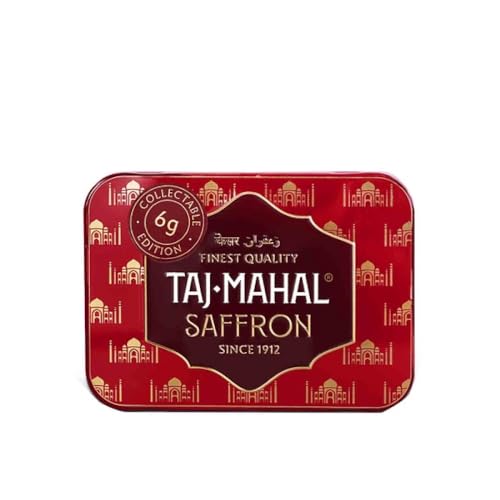 Image of Taj Mahal Spanish Saffron (Kesar) Threads • Grade A+ Authentic La Mancha Origin Saffron Spice • Strong Aroma, Deep Red Colour, 0.21 oz ℮ 6 g