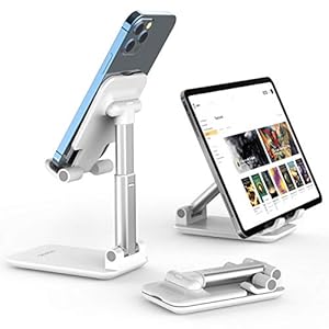 Cell Phone Stand, Licheers Foldable Phone Holder, Angle Height Adjustable Phone Stand for Desk, Compatible with iPhone…
