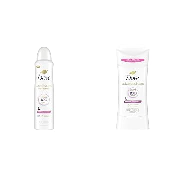 Dove Advanced Care Antiperspirant Deodorant Spray and Stick Bundle with Pro-Ceramide Technology