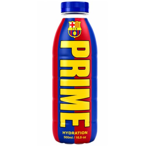 Image of PRIME - Hydration FC Barcelona Sports Drink 16.9 fl oz (500ml) By COUGAR | Electrolyte Hydration Beverage | FC Barcelona Limited Edition Bottle | Ready to Drink Refreshment | Sports & Lifestyle Hydration Drink - (Imported - UK)