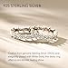 Porment White Gold Plated 925 Sterling Silver - Daisy Flower Ring for Women - Silver Non Tarnish Statement Rings - Fashion Band Sunflower Stacking Wedding Eternityg Ring （Size 6 ）