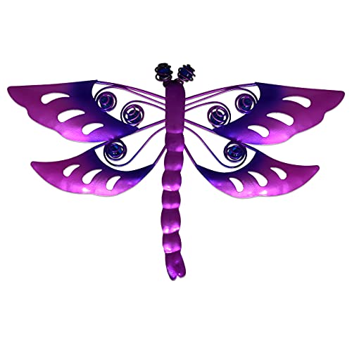 Dragonfly Metal Art Sculpture Wall Decor Set Of 3 Decorative Hanging Dragonflies For Nautical Home Outdoor Backyard Porch Garden Yard Patio Lawn Fence Decorations Dragon Fly Critter Animal Creature #TOP5