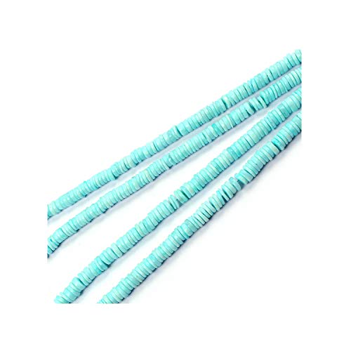 Perles Heishi Larimar Naturel 6mm pour Créer vos Bijoux de Plage et Colliers d'Été Faits Main