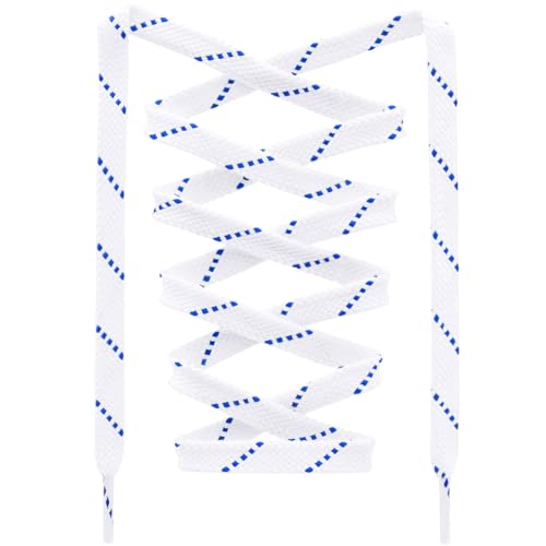 Image of Flat Shoelaces Multicolor Twill Point Thick Shoe Lace Shoestring 2 Pair