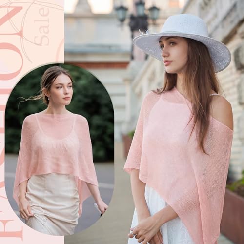 Image of Women Sheer Poncho Shrug Summer Sheer Blouse Top Lightweight Poncho Bolero for Evening Dress