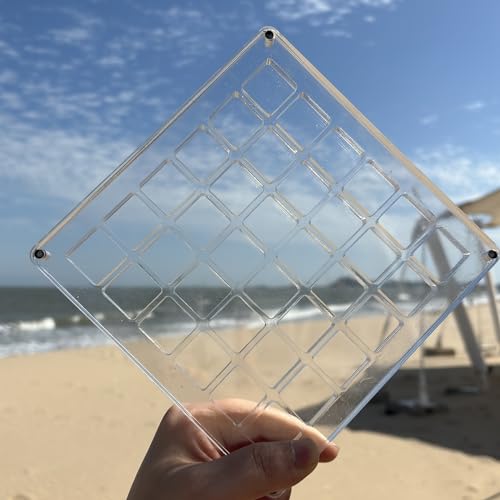 Image of Large Acrylic Magnetic Seashell Display Box,DIY Seashell Display Box,Clear Storage Box for Seashell,Gemstones,Nail,Jewelry (1Pc 36 Grids Large)