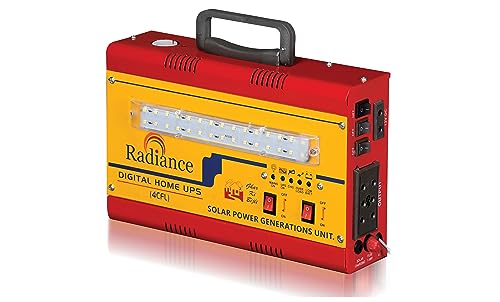 Image of Radiance CFL UPS Mini Invertor can (PT-006) with EXIDE 12V 7.2 AH Battery