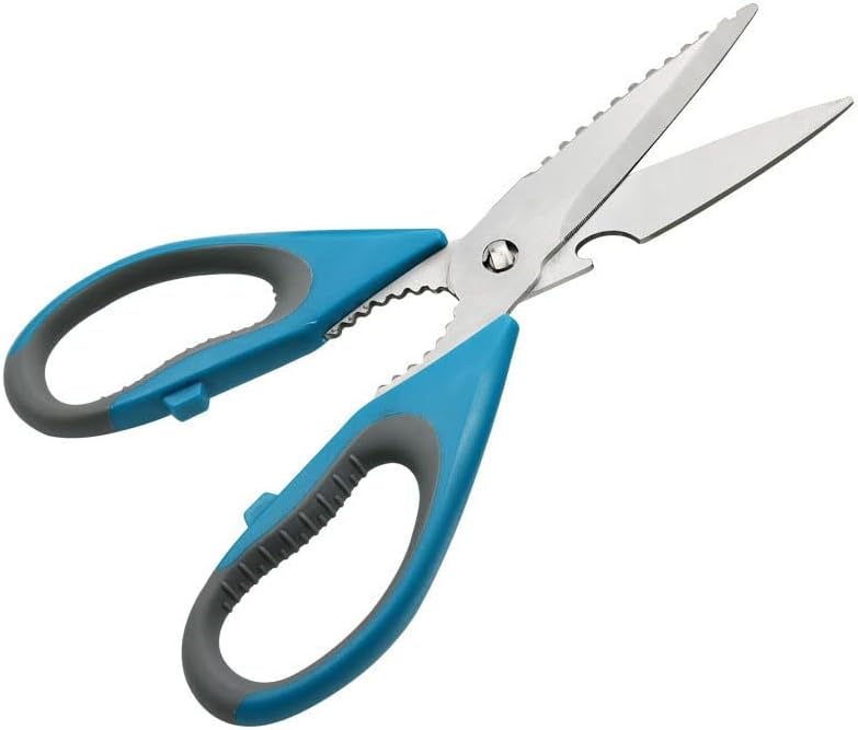 Kitchen Scissors, Cooking Shears Multi Kitchen Scissors Stainless Steel Cutting Chicken Bone Scissor Vegetable Cutting Knife Can Opener Household Scissors(Color:Yellow)