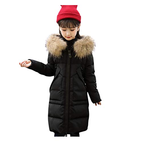 Girls Long Hooded Puffer Jacket Kids Winter Thicken Padded Down Coat Zip Up Fleece Fall Winter Jackets Outerwear Clothes