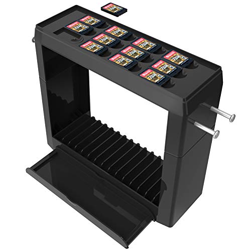 Game Storage Tower for Nintendo Switch, Kinvoca Switch Organizer Compatible with Console and Switch Accessories, Multi-function Charging Station with Fast Charger - Thumbnail 4