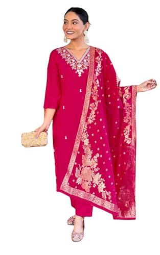Kurta avec broderie florale KESUDI costume traditionnel chic pour femme