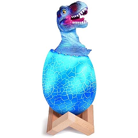 LETOUR Dinosaur Night Light, 3D Dinosaur Lamp Color Changing Lamp, T-rex Dinosaur Bedroom Accessories Light Touch & Remote Control 16 Colors RGB Dinosaur Toy Festival Gifts for Kids Cover