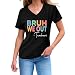 End of Year Teacher Shirt Bruh We Out Teachers Shirt Last Day of School Summer Vacation V Neck Graphic Tee Tops Black S