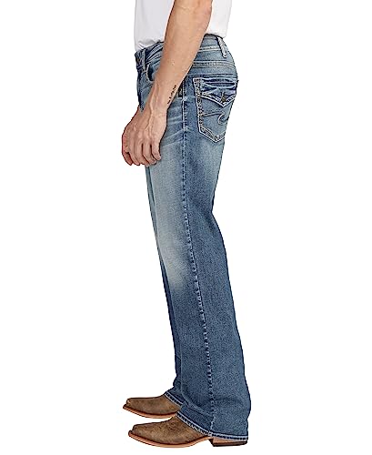 Image of Silver Jeans Co. Men's Zac Relaxed Fit Straight Leg Jean - Legacy