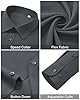 J.VER Grey Dress Shirts Long Sleeve 4-Way Stretch Regular Fit Wrinkle Free Formal Casual Business Wedding Work Button Down Shirt with Pocket S #4
