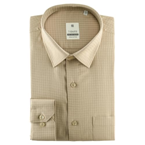 Image of 7-DAYS Premium Men's Formal Shirts - Cotton, Self-Design, Full Sleeve, Regular Fit, with Pocket, Stylish Office Shirts for Men