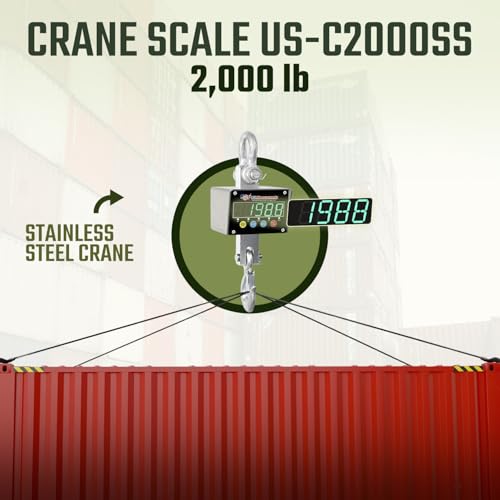 Báscula colgante acero inoxidable 2,000 lb con certificado miniatura 2