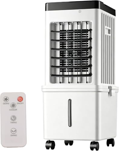 Image of 3-in-1 Evaporative Air Cooler with Remote Control, 15L Water Tank, Evaporative Cooling Fan with 3 Speeds, 3 Wind Modes, 7.5H Timer & 120° Oscillation, Portable Room Cooler