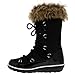 POLAR Womens Rain Thermal Warm Snow Winter Knee High Waterproof Boots - Black - US10/EU41 - YC0475