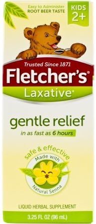 Fletcher's Liquid Laxative for Kids, Classic Root Beer, 3.25oz. Per Bottle (6 Pack)