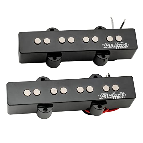 Wilkinson WOJB Vari Gauss Ceramic 4-String Jazz Bass Pickups Set for JB Style Electric Bass Black