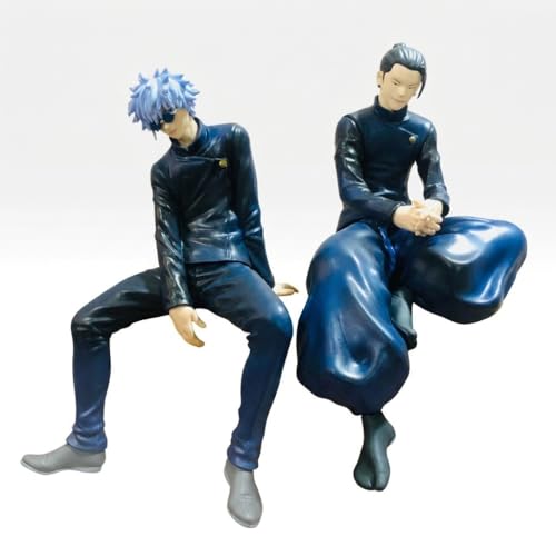 Image of Anime Action Figure 30 cm | Cool White Hair Character PVC Collectible Figurine | Sitting Pose Statue Toy for Home Decor, Desk & Gift for Fans