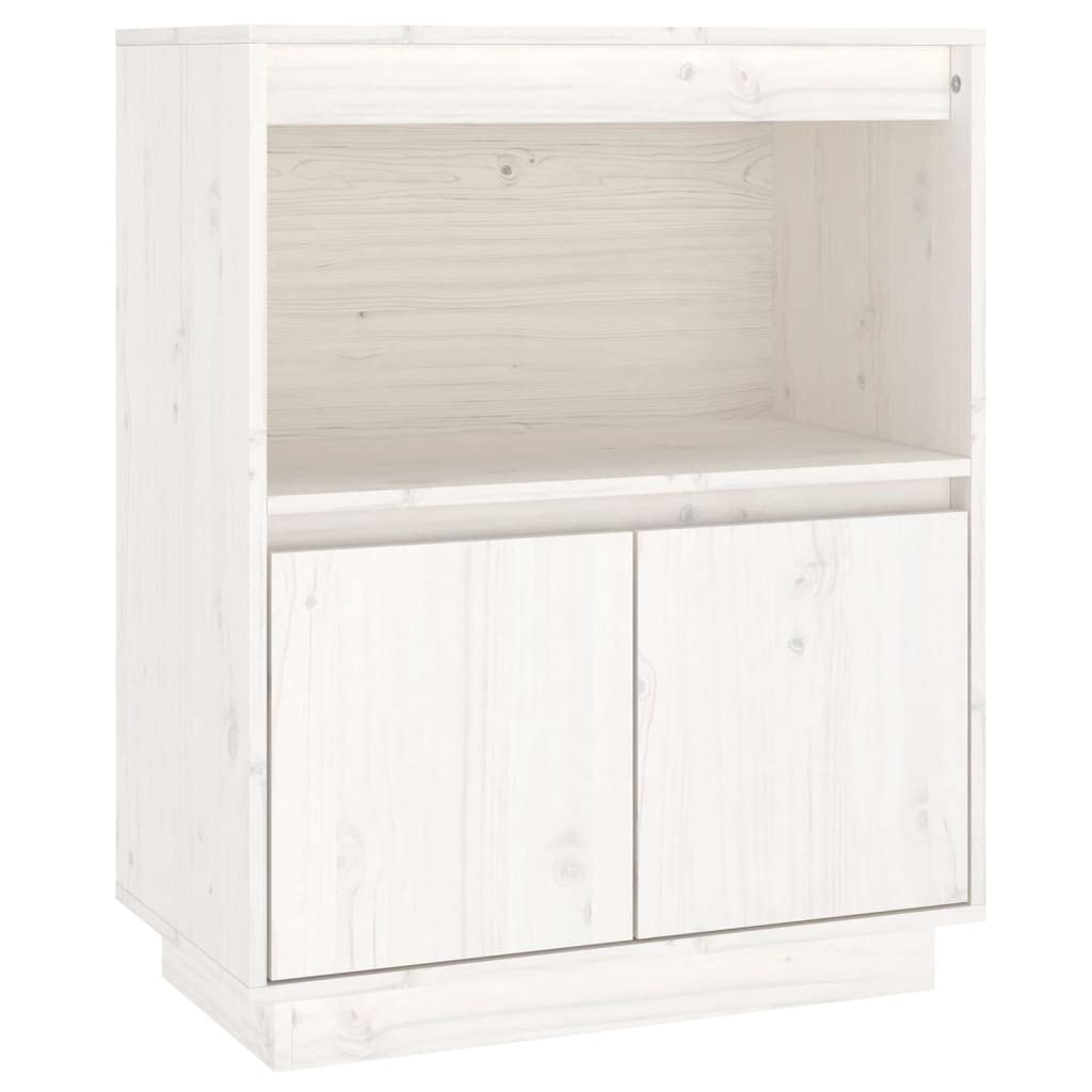 Aparador Blanco de Madera Maciza de Pino, Diseño Moderno, Cajonera Blanca, Mueble Bajo Cocina, Aparadores para Salón, para Cocina, Sala de Estar, Dormitorio, Estudio, etc, 60 x 34 x 75 cm