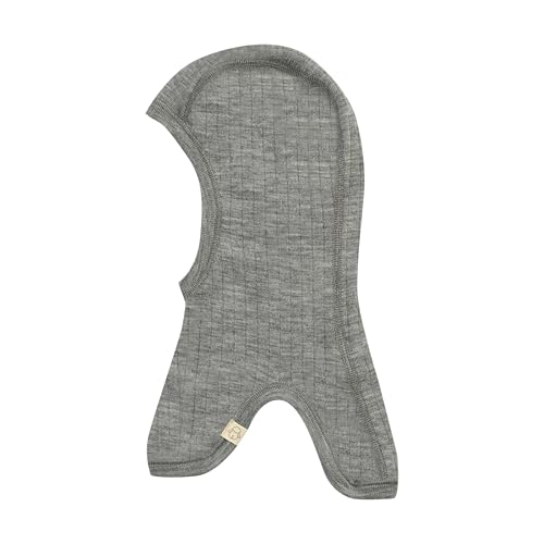 Dilling Baby und Kinder Schlupfmütze aus Merinowolle - Grau meliert 98/128